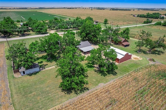 bird's eye view featuring a rural view