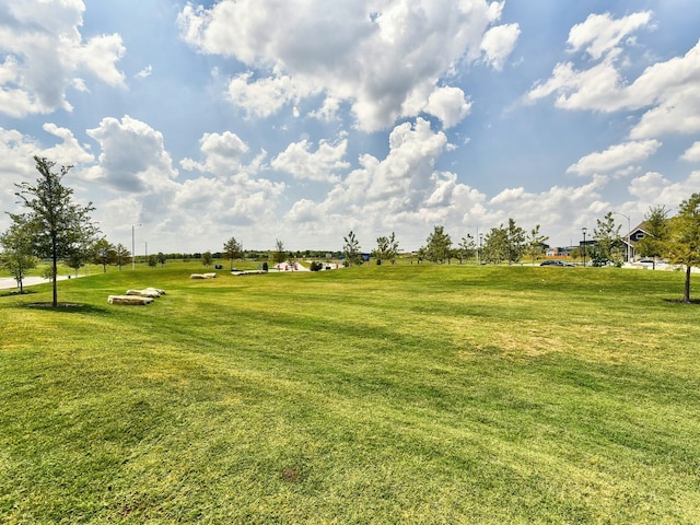 view of community featuring a yard