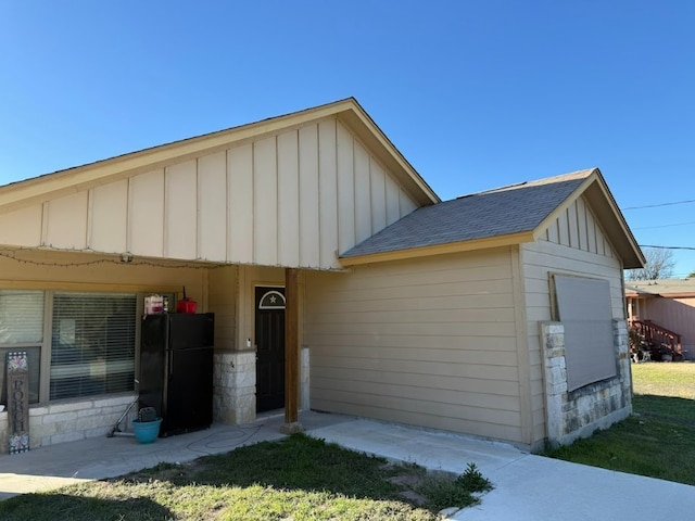 exterior space with a front lawn