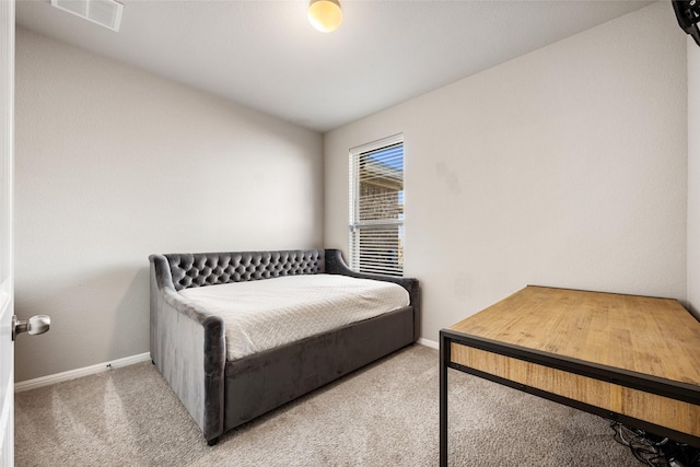 bedroom with carpet floors