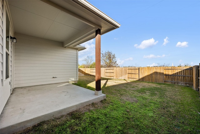 view of yard featuring a patio