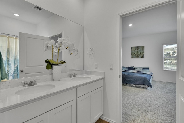 bathroom with vanity