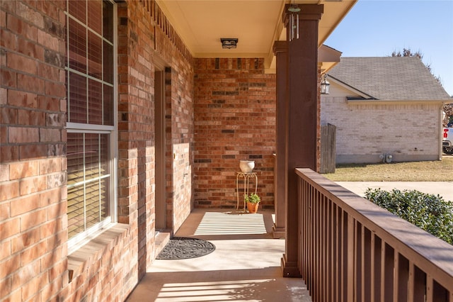 exterior space featuring covered porch