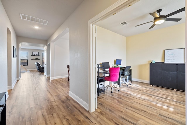 interior space featuring light hardwood / wood-style floors