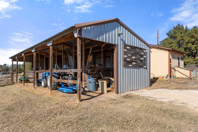 view of horse barn