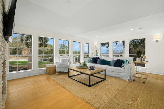 sunroom / solarium with visible vents