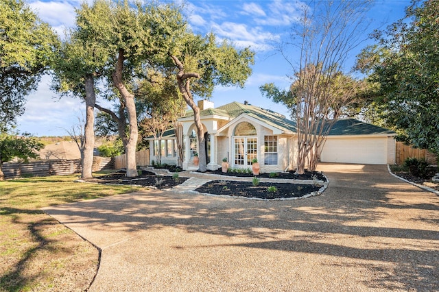 view of front of house featuring a garage