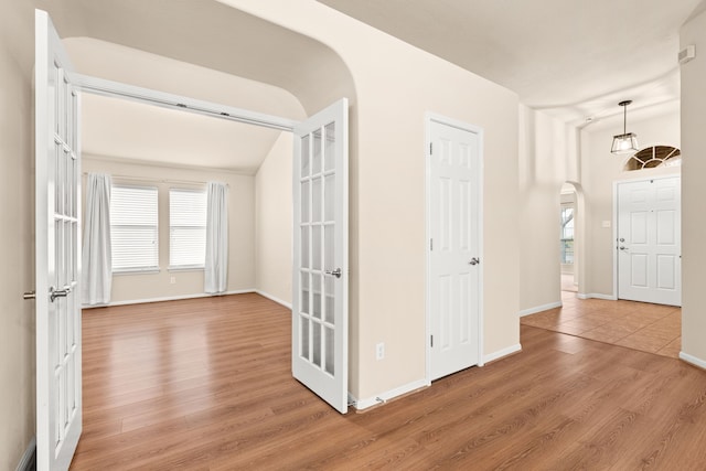 interior space featuring wood-type flooring