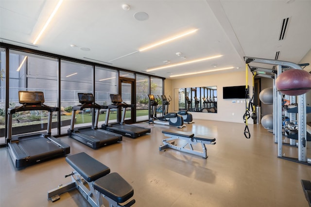 view of exercise room