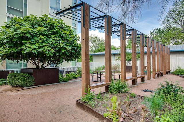 view of patio / terrace with a pergola