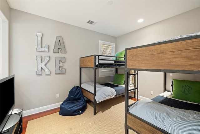 bedroom featuring hardwood / wood-style floors