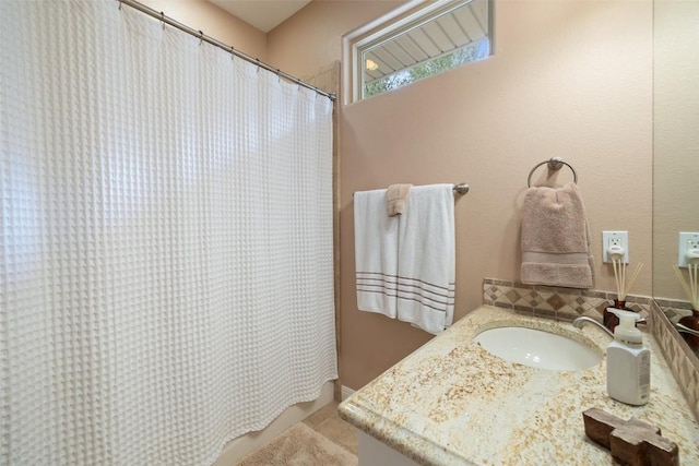 2007 Big Horn Dr, Austin, TX 78734 - bathroom with vanity and a shower with curtain