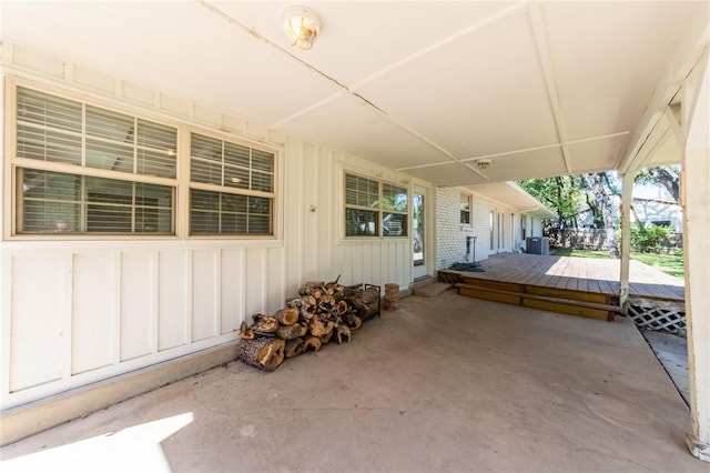 view of patio featuring a deck