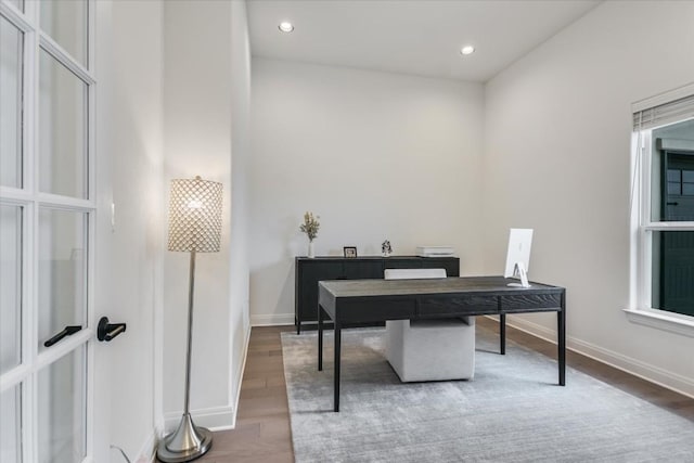 1114 Woodpark Ln, Georgetown, TX 78633 - office space with wood finished floors and recessed lighting