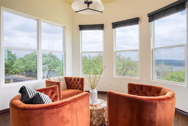 sunroom with plenty of natural light