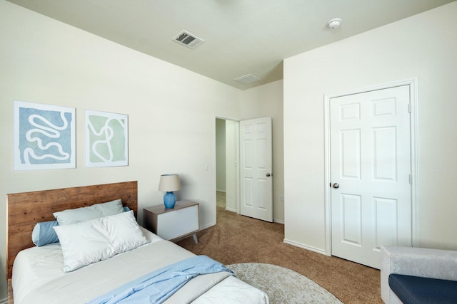 bedroom with carpet