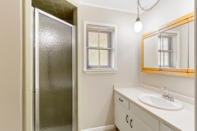 108 Fairlane Dr, Round Rock, TX 78664 - bathroom with vanity and a stall shower