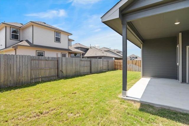 view of yard with a patio