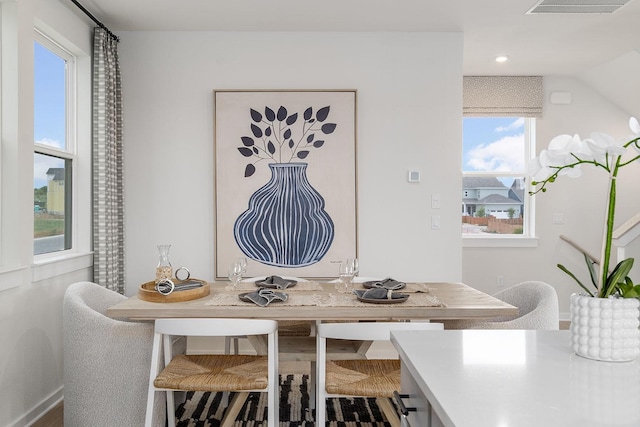 dining room featuring a healthy amount of sunlight