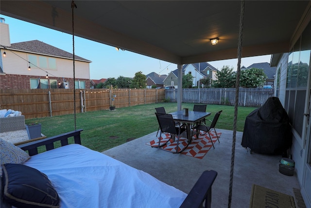 view of patio / terrace featuring a grill