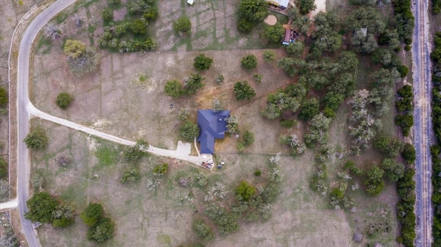 aerial view featuring a rural view