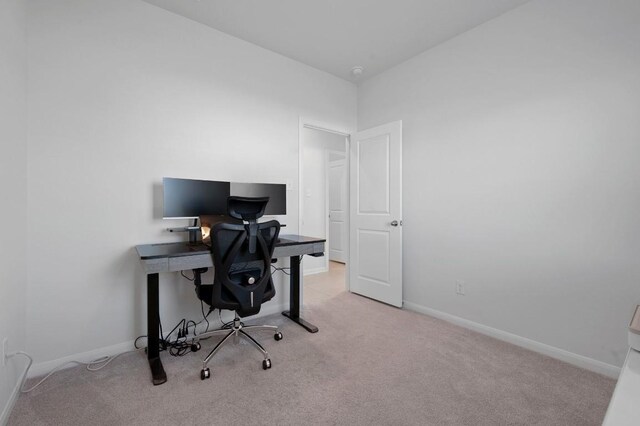 305 Ravens Crest Dr, Hutto, TX 78634 - office area with light carpet and baseboards
