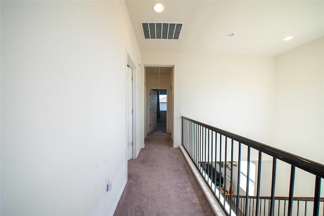 hallway featuring carpet floors