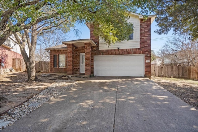 15101 Sweet Caddies Dr, Pflugerville, TX 78660 - view of front of property with driveway, a garage, brick siding, and a chimney