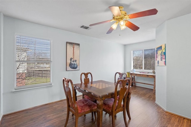 15101 Sweet Caddies Dr, Pflugerville, TX 78660 - dining area featuring wood finished floors and a ceiling fan