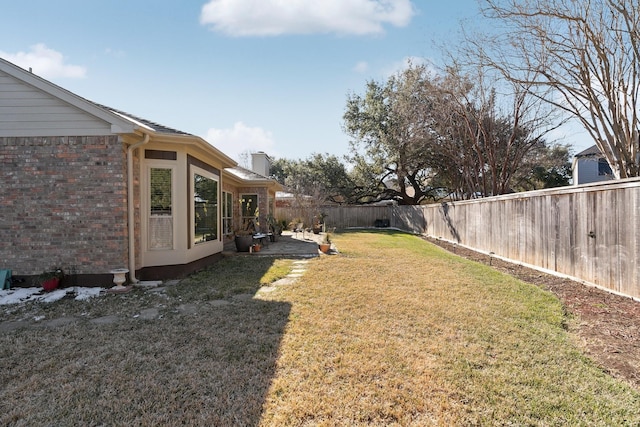 view of yard with a patio area