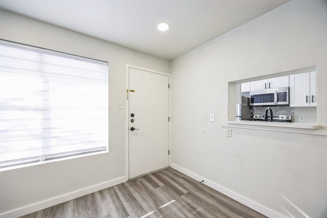 entryway featuring wood-type flooring