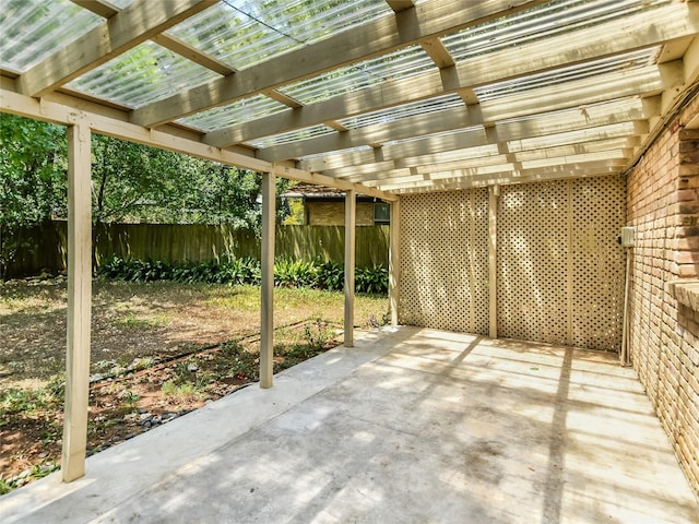 view of patio / terrace with a pergola