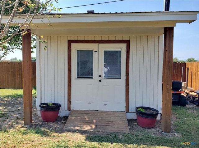 view of doorway to property