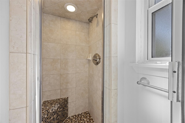 bathroom with walk in shower