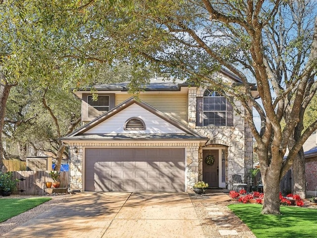 front facade featuring a garage