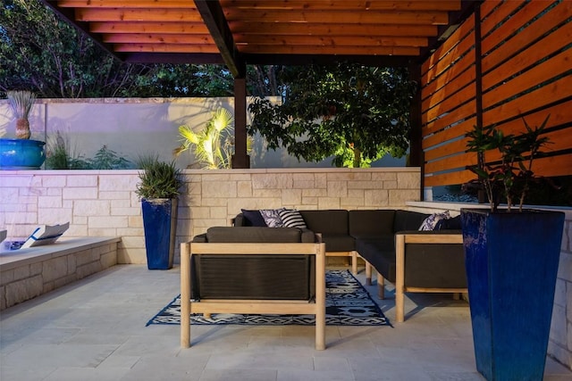 107 Bisset Ct, Austin, TX 78738 - view of patio with outdoor lounge area and fence