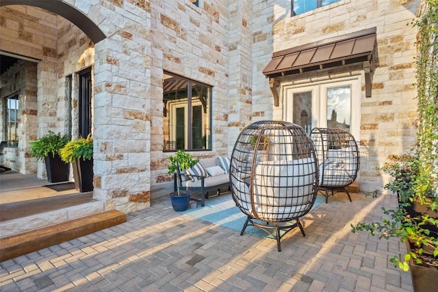 107 Bisset Ct, Austin, TX 78738 - view of patio / terrace with french doors