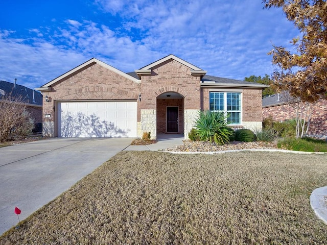 view of front facade with a garage