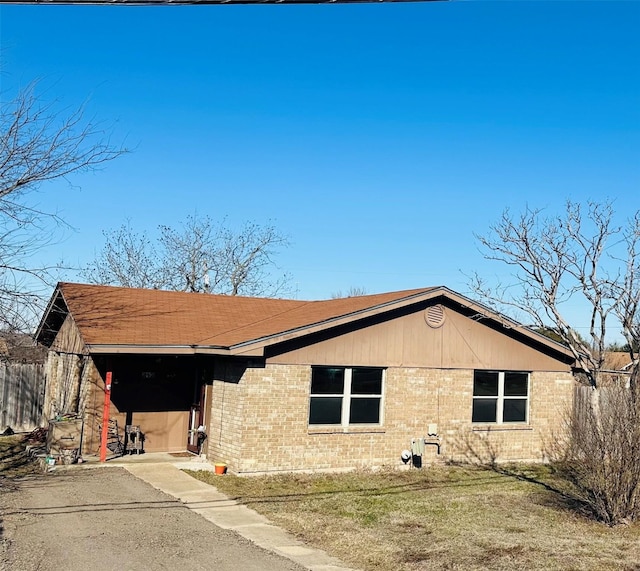 view of ranch-style home