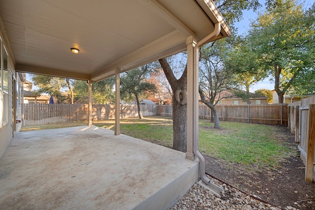 view of yard featuring a patio area