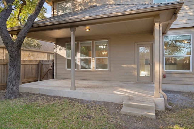 exterior space with a patio area