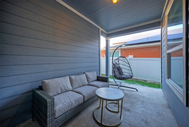 view of patio / terrace with an outdoor living space