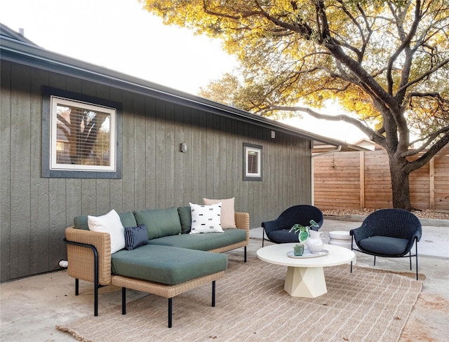 view of patio / terrace featuring an outdoor hangout area