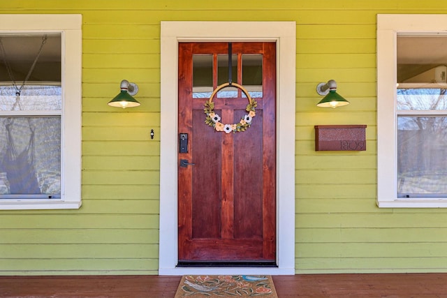 view of doorway to property