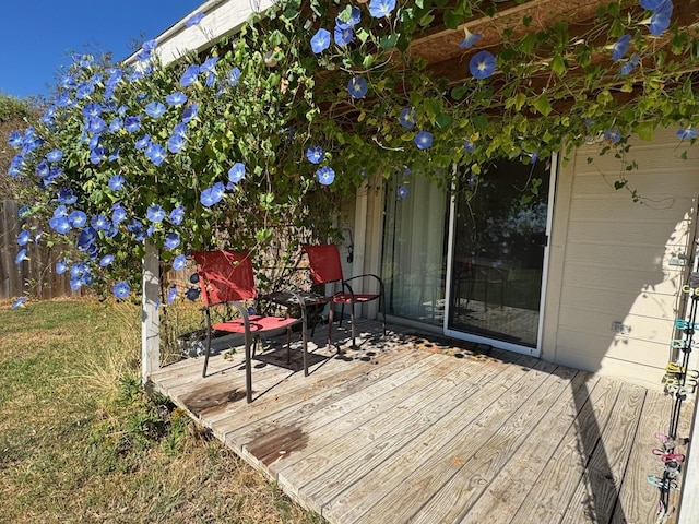 view of wooden terrace