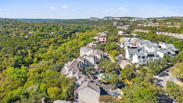 1701 Spyglass Dr Unit 11, Austin, TX 78746 - bird's eye view featuring a residential view and a forest view