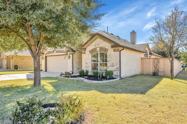 ranch-style house with a front yard