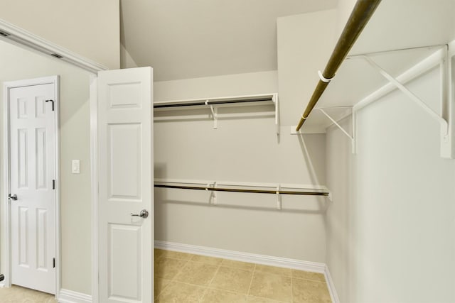 view of walk in closet