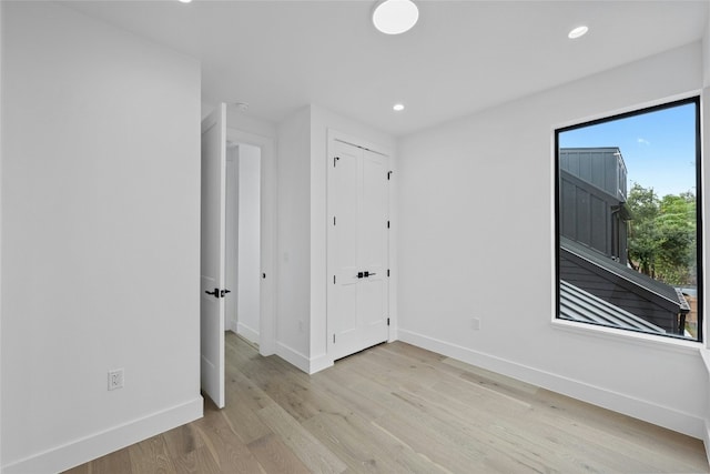 2010 Gathright Unit B, Austin, TX 78704 - spare room featuring light wood-type flooring and recessed lighting