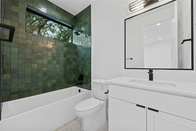 2010 Gathright Unit B, Austin, TX 78704 - full bath with vanity, shower / tub combination, and marble finish floors